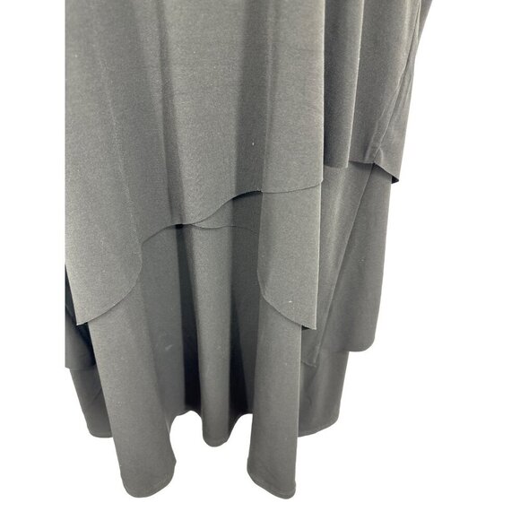 Susan Graver Black Liquid Knit Sleeveless Tiered Dress Size XLP - Picture 4 of 8